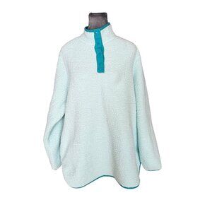 Lands End Womens Plus Size Fleece Pullover 1X